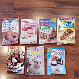 Set of 7 desserts cookbooks